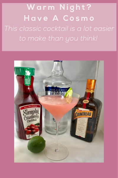 Once a baby’s in bed and you’re ready for an adult beverage, on a warm night, a classic Cosmopolitan martini will hit the spot. Despite its mystique this cocktail is easy to make. Read on for how to make a Cosmopolitan.