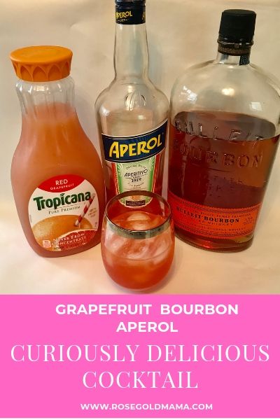 Grapefruit Cocktail with Bourbon and Aperol | Rose Gold Mama